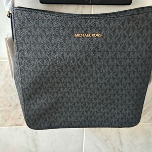 Michael Kors Black Patterned Shoulder Bag